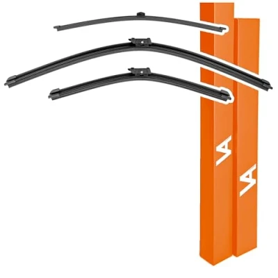 Image of VIA ALBION® Wiper Blades for AUDI A1 Mk1 (3 door version only, 2010 2018) All Weather Front &amp; Rear Wipers Set