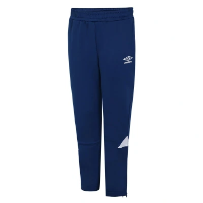 Image of Umbro Childrens Unisex Childrens/Kids Total Tapered Training Jogging Bottoms (Navy/White) Size 13Y