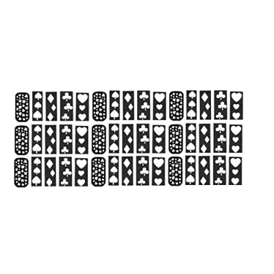 Image of CARDS and las vegas slots casino Collection (PLAYING Nail Stencil c111)
