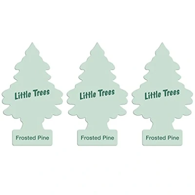 Image of Little Trees Air Freshener Tree LTZ088 Frosted Pine Fragrance For Car Home Boat Caravan Triple Pack
