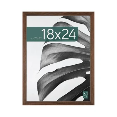 Image of MCS Studio Gallery 18x24 Poster Frame Walnut Woodgrain, Vertical &amp; Horizontal Wall Hanging Large Picture for Photos, Posters Art Prints (1 Pack)