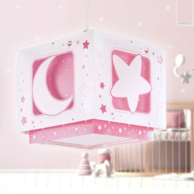 Image of Dalber Hanging lamp Moon, 60 W, Pink, White