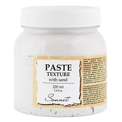 Image of Sonnet Water Based Texture Paste with Sand 220 ml Gel for Oil Paints, Acrylic Tempera and Gouache Made by Nevskaya Palitra