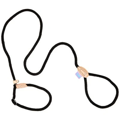 Image of DOG &amp; Co Supersoft Rope Slip Lead Black 8mm X60, clear