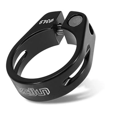 Image of VGEBY1 Bicycle Seat Post Clamp, 34.9mm Aluminum Alloy Bike Clip for Mountain &amp; Road Bikes Cycling Lock(Black)
