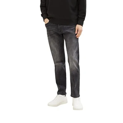 Image of TOM TAILOR Denim Men&#039;s 1035511 Tapered Slim fit Jeans, 10219 Used Mid Stone Grey Denim, 34 W/34 L