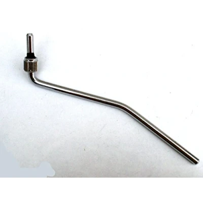 Image of Silver chrome floyd rose style tremolo arm with collar for electric guitar bridge whammy bar