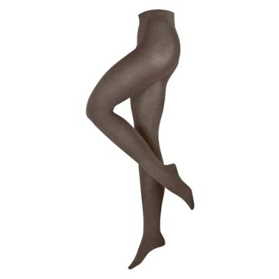 Image of FALKE ESPRIT Women&#039;s Plain W Ti Cotton Wool Thick 1 Pair Tights, Brown Chocolate 5004, M