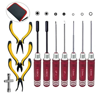 Image of 11 in 1 Professional Multi Rc Tools Kits Box Set Screwdriver Pliers Wrench Repair for Car Boat Traxxas Helicopter Quadcopter Multirotors Models