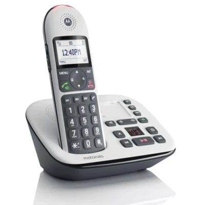 Image of Motorola CD5011 Cordless Landline House Phone, Home Big Buttons, Nuisance Call Blocking, Answer Machine, Amplification button, HAC, Single Handset Pack