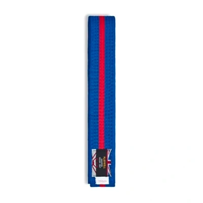 Image of Martial Arts Cotton Coloured Belt With Various Stripes Grading (Karate, Judo Taekwondo) (Blue Red Stripe, 280cm)