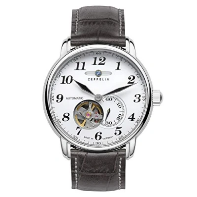 Image of Zeppelin Unisex Chronograph Quartz Watch with Leather Strap 7666 1