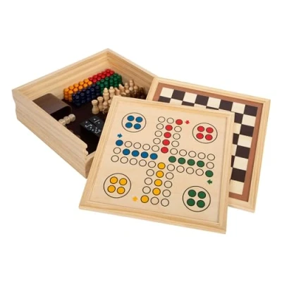 Image of small foot Game Collection 7 classics made of wood, board games for the whole family, children from 6 years, 12322