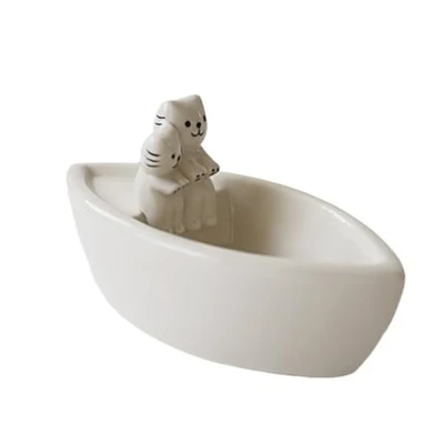 Image of Cat Candle Holder, Cute Kitten Tea Light Holder Cartoon Scented With Warm Paws, Gift For Lovers Valentine&#039;S Day Home Decor, (M)