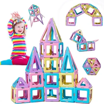Image of Magblock 80 PCS Magnetic Building Blocks Education Construction Toy Gift for Kid 3 4 5 6 7 Years Old Boys and Girls