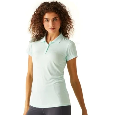Image of Regatta Womens Remex Ii Active Polo Shirt, Bleached Aqua Solid, 22 UK