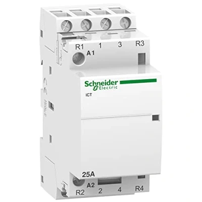 Image of Schneider A9C20838 iCT 25A 2NO+2NC 220 240 VAC Contactor, White
