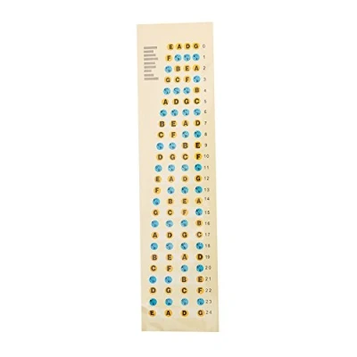 Image of WANDIC 1PC Bass Fretboard Note Decals Fingerboard Frets Map Sticker for Beginner Learner Practice Fit 4 Strings Guitar Multicolor