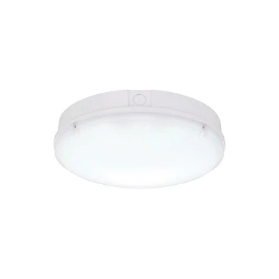 Image of Forca Cct Integrated LED Outdoor Microwave Flush Light Gloss White, Opal IP65