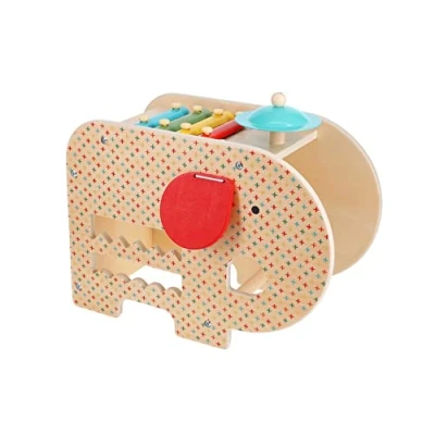 Image of Petit Collage Wooden 5 in 1 Elephant Music