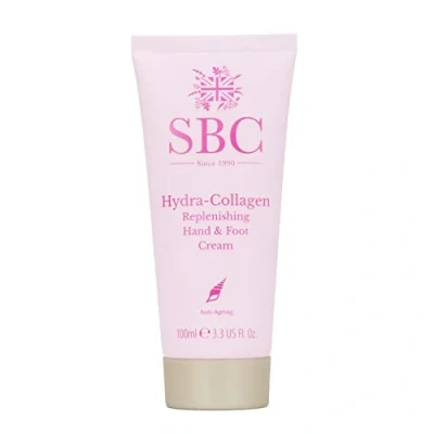 Image of SBC Skincare Hydra Collagen Replenishing Hand &amp; Foot Cream 100ml Anti Ageing Treatment For Dry Hands And Feet Moisturiser Skin