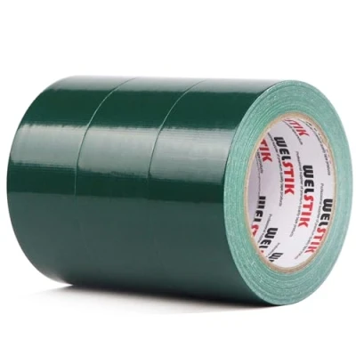 Image of WELSTIK Professional Duct Tape 3 Pack 48mm x 27m Waterproof Fabric Coloured Gaffer for Repairs, DIY, Crafts, Indoor and Outdoor Use,Dark Green