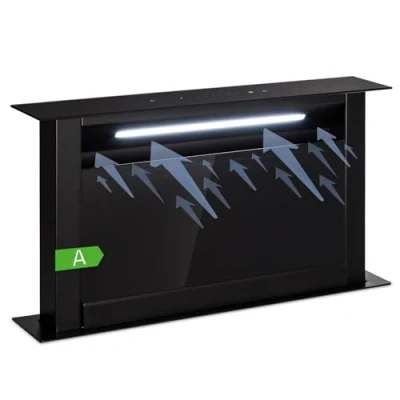 Image of Klarstein Downdraft Cooker Hoods 60cm, 2 in 1 Recirculating Hood &amp; Extractor Fan for Kitchen, 682m3/h Max Airflow, 8 Mode Kitchen with LED Light, Timer,
