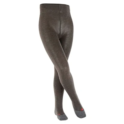Image of FALKE Unisex Kids Active Warm K TI Wool Thick Plain 1 Pair Tights, Grey (Anthracite Melange 3080), 3 5.5