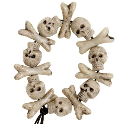 Image of Skulls &amp; Cross Bones Bracelets Halloween Jewellery for Fancy Dress Costumes Accessories Accessory