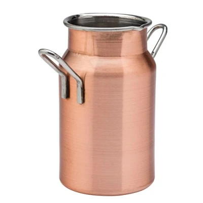 Image of Utopia Copper Milk Churn 5oz / 140ml Set of 6 Pourer, Cream Server, Tableware