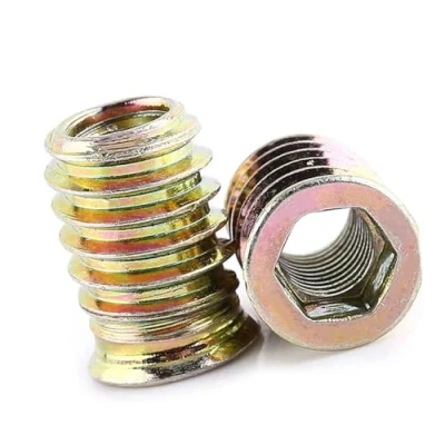 Image of FTVOGUE 20pcs Inside Hex Socket Drive Head Screw Carbon Steel Insert Nuts Threaded for Wood Furniture (M8*20mm)