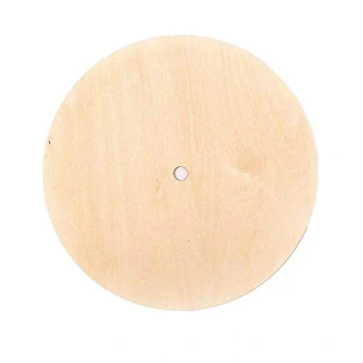 Image of Raylinedo® 2Pcs of 20CM Unfinished Craft Circle Wooden Large Clock Shapes Wood Tags Natural Blank with 1CM Hole