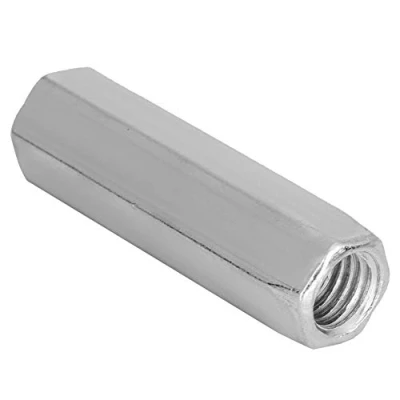 Image of 5pcs Coupling Nuts Hex Long Rod Sleeve Nut Carbon Steel Standoff M10 Threaded Fasteners(M10*40)