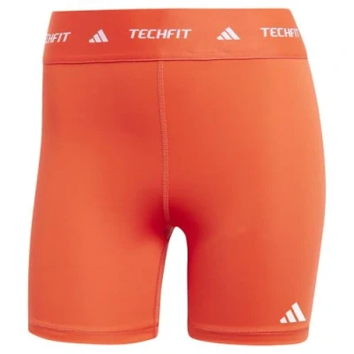 Image of adidas Performance Techfit Short Leggings, Women&#039;s, Size: XSx5&quot;, Bright red