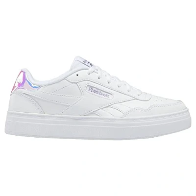 Image of Reebok Women&#039;s Court Advance Bold Sneaker, Footwear White/Purple Oasis Met/Footwear White, 3 UK