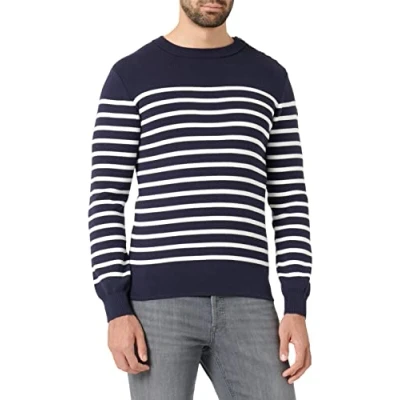 Image of Armor Lux Groix Sweater Stripes Navy Blue Dark size M