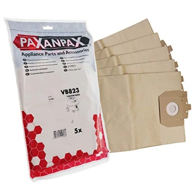 Image of Paxanpax VB823, Compatible Paper Bags for Taski Vento 8 Type (Pack of 5), Brown