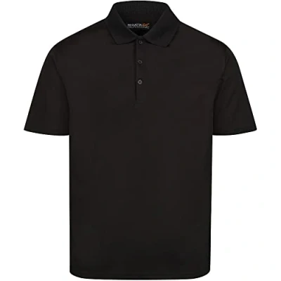 Image of Regatta Professional Mens Pro Wicking Casual Polo Short Sleeved T Shirt Black