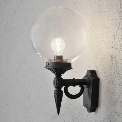Image of Orion Outdoor Classic Wall Lamp. Black, IP23