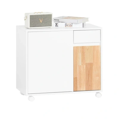 Image of File Cabinet Printer Stand Storage on Wheels,ASK04 WN Sobuy