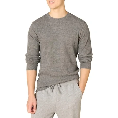 Image of Amazon Essentials Men&#039;s Slim Fit Long Sleeve Waffle Shirt, Charcoal, L