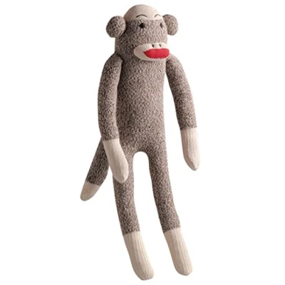 Image of Multipet Sock Monkey Plush Dog Toy, Small, Medium and Large Breeds