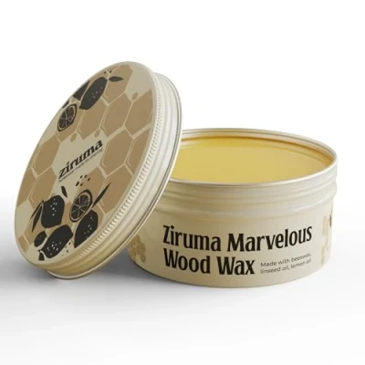 Image of Ziruma Premium Beeswax for Chopping Boards No Mineral Oil [7 oz] Food Grade Wood Wax Butcher Blocks and Wooden Utensils Natural Conditioner