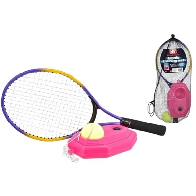 Image of M.Y Tennis Training Set Trainer Rebound Ball and Racket Indoor &amp; Outdoor Adults Kids
