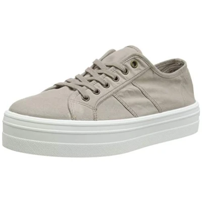 Image of Victoria Unisex Barcelona Lona Tintada Trainers, Beige 80 37, 5 UK