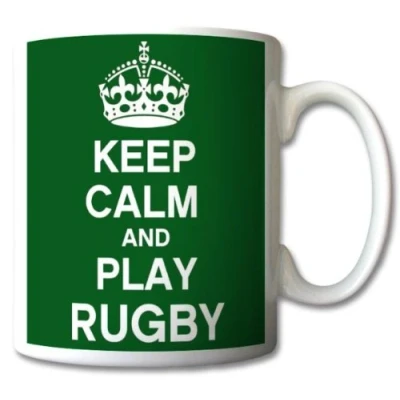 Image of Keep Calm and Play Rugby Mug Cup Gift Retro