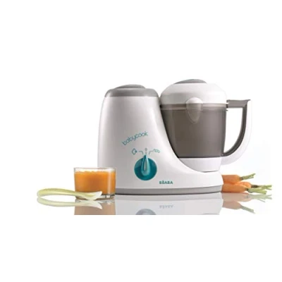 Image of Béaba Babycook Original Baby Food Processor Maker 4 in 1: Blends, Heats, Steams, Defrosts Quick: 15 min Accessories Included