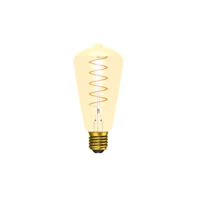 Image of Vintage Soft Coil Vertical Squirrel Cage Dimmable LED Filament Bulb 4W E27 Bell Lighting