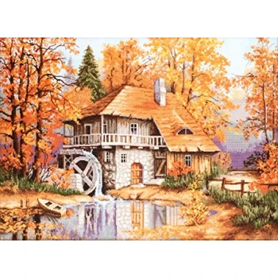 Image of Luca S Autumn Landscape Counted Cross Stitch Kit