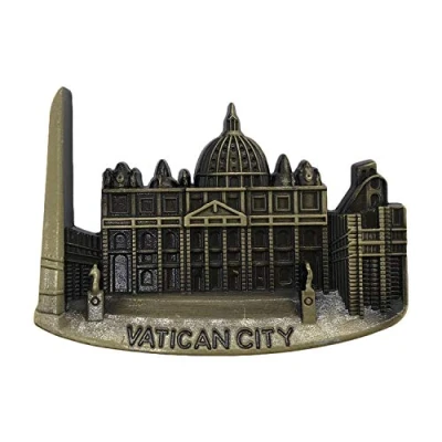 Image of 3D Vatican City Roma Italy Metal Refrigerator Magnet Travel Souvenirs Fridge Home and Kitchen Decoration Magnetic Sticker Collection